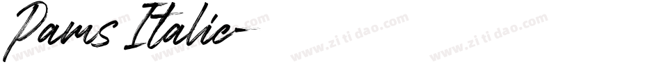Pams Italic字体转换
